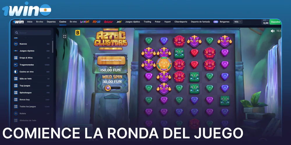 Comience la ronda del juego en 1win